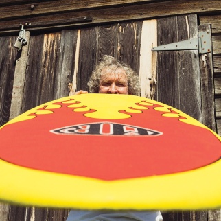 Softboard MR Epoxy Twin Fin - Lifestyle sesión surf