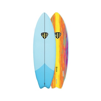 Softboard MR Epoxy Twin Fin 5'9" Blue