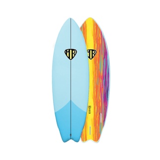 Softboard MR Epoxy Twin Fin 6'4" Blue