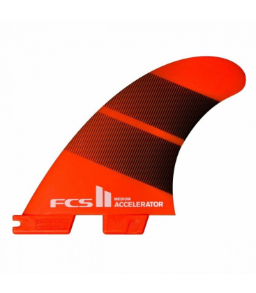 FCS II Accelerator Neo Glass Red Tri Fins