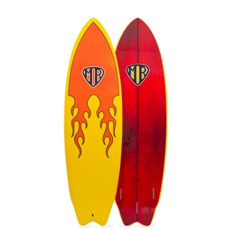 MR Epoxy Twin Fin 6'4" Flame 22