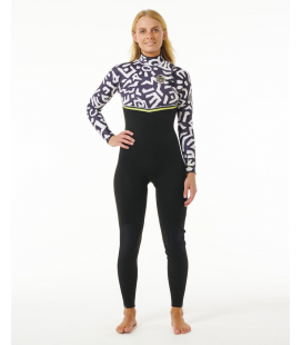 E-Bomb 4/3 mm Zip Free - SUBLIMADO - Traje de Neopreno mujer RIP CURL 