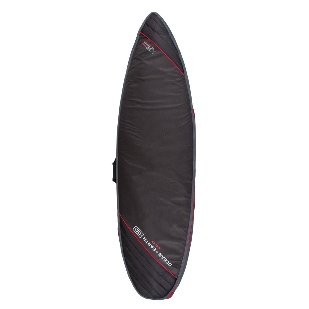 Funda Aircon Shortboard negro/rojo frontal