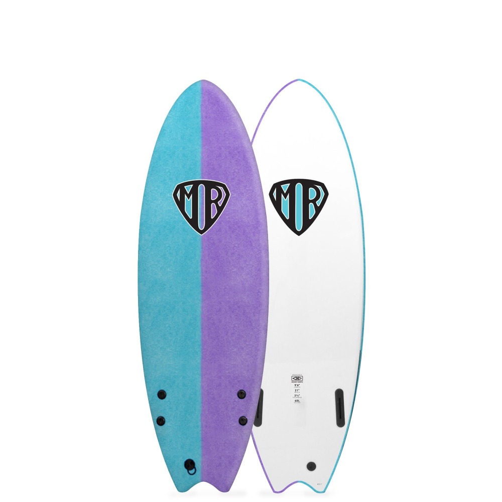 Softboard Ocean & Earth MR Ezi-Rider Twin Fin 5'6" Violeta