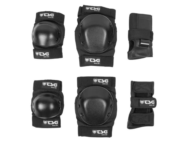 TSG Basic Set Black L - Protecciones Surfskate