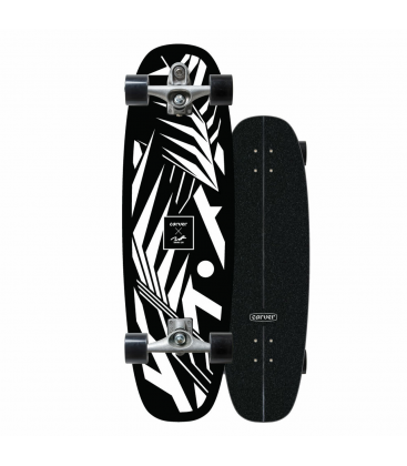 Carver Tommii Lim Proteus 33" C7, deck negro con gr&aacute;fica de hojas