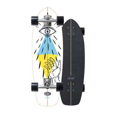 Triton x Carver Guidance, deck blanco con ojo y mano alzada