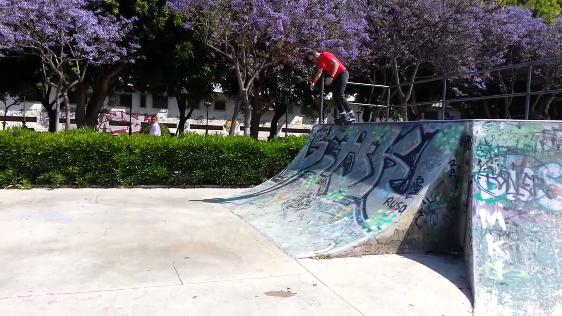 Rampas y módulos de un parque de skate en Almería