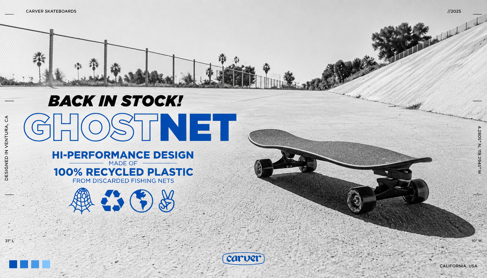 Carver Ghostnet de plástico reciclado